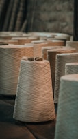 A bunch of yarn sitting on top of a table