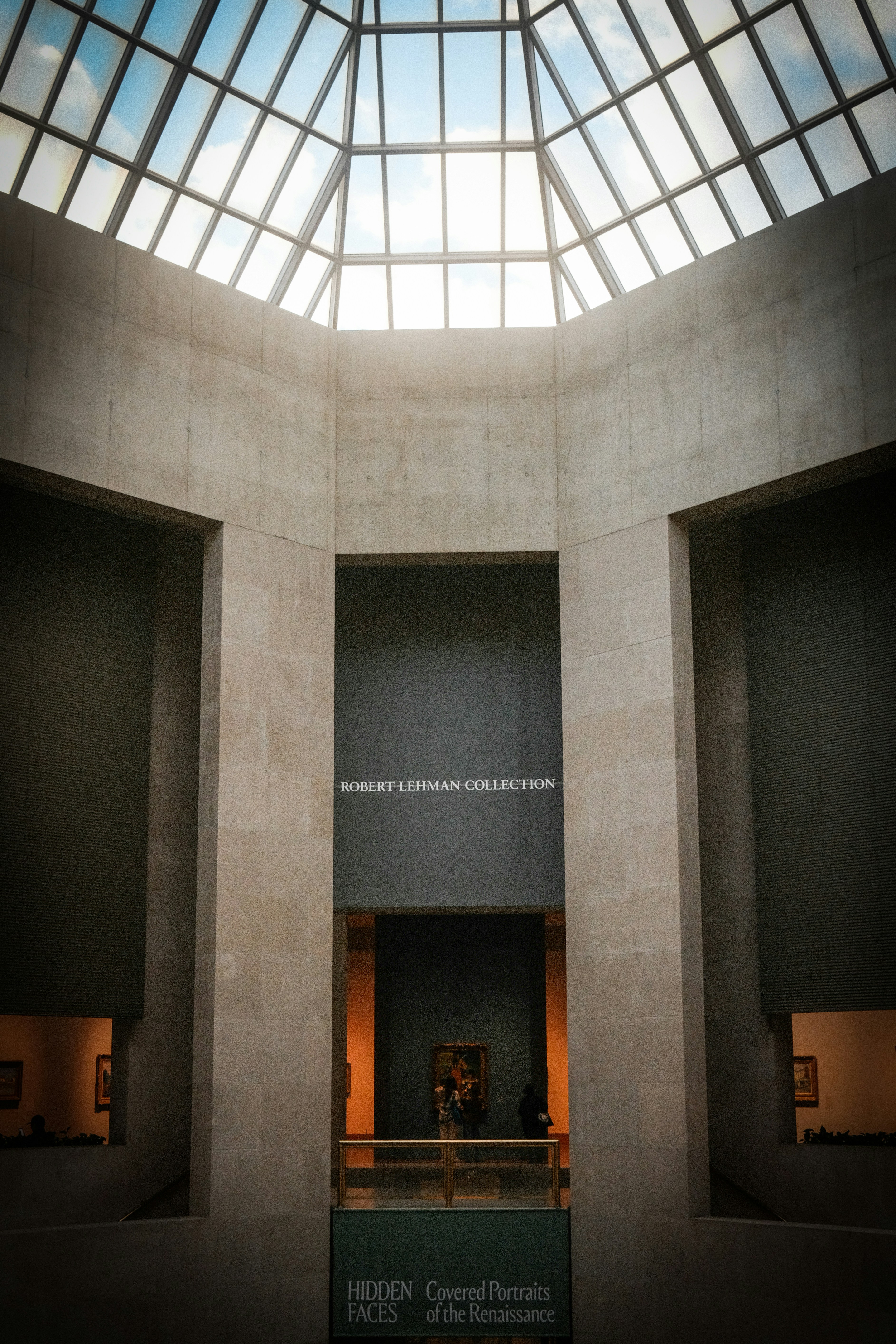 A large room with a skylight above it