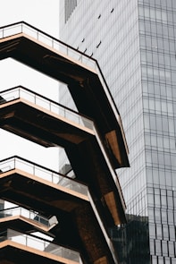 A very tall building next to a very tall building