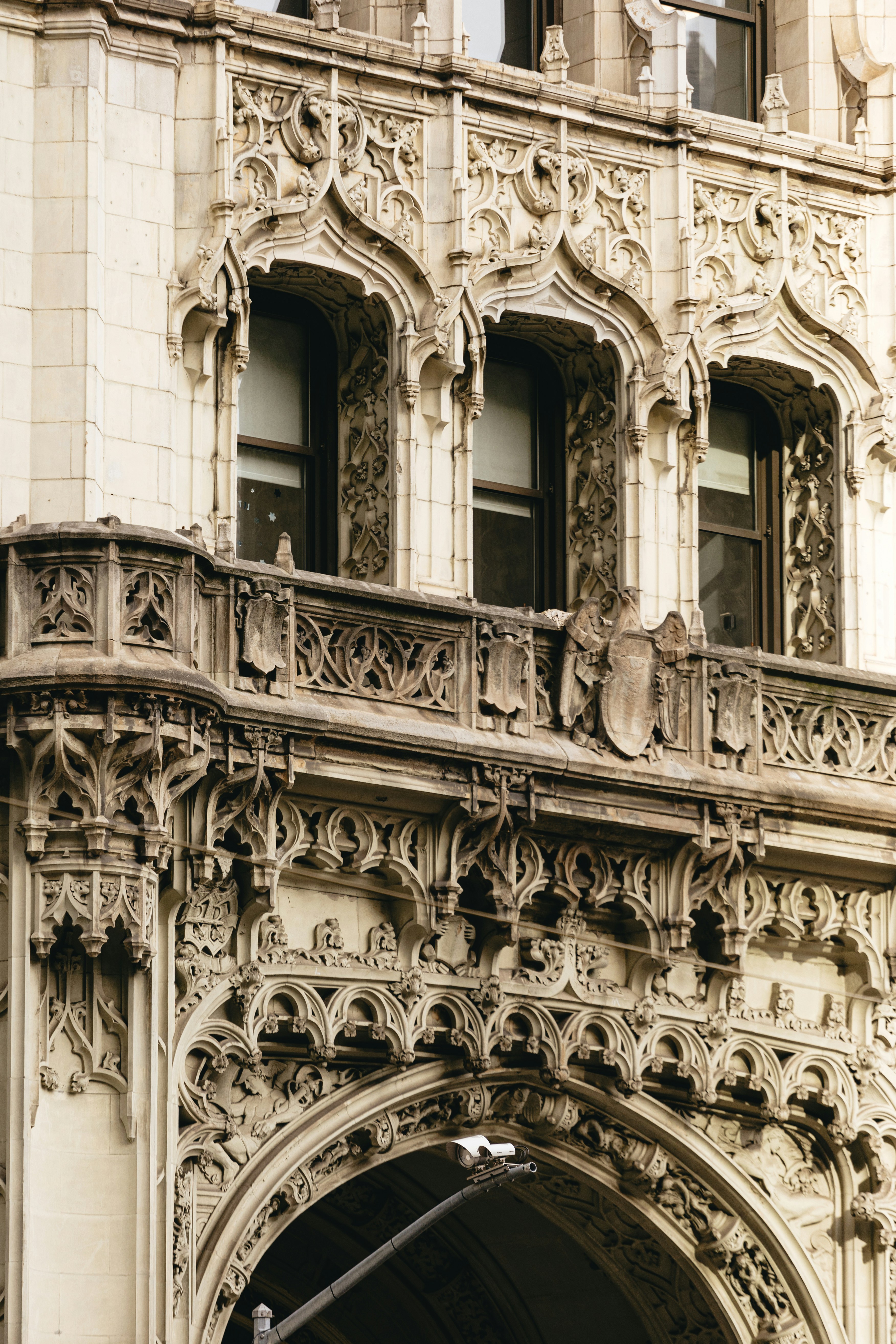 A large building with a clock on the front of it
