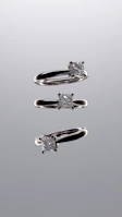 A couple of rings that are sitting on a table
