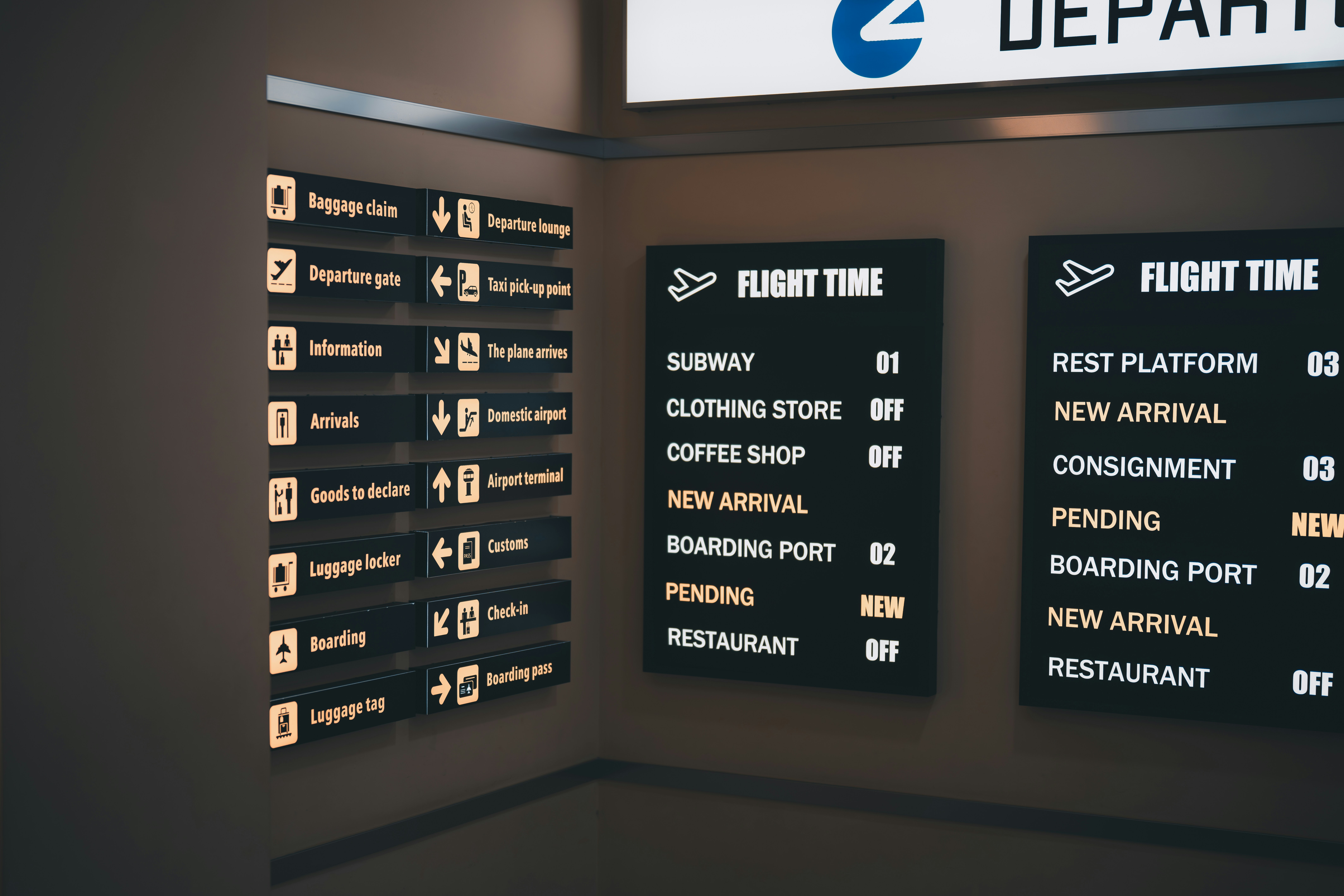 Department sign on wall