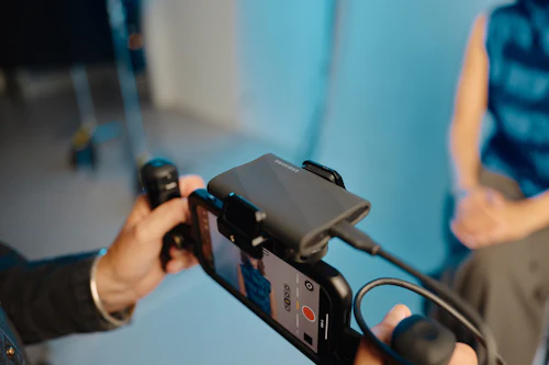 Lifestyle creator filming on a phone