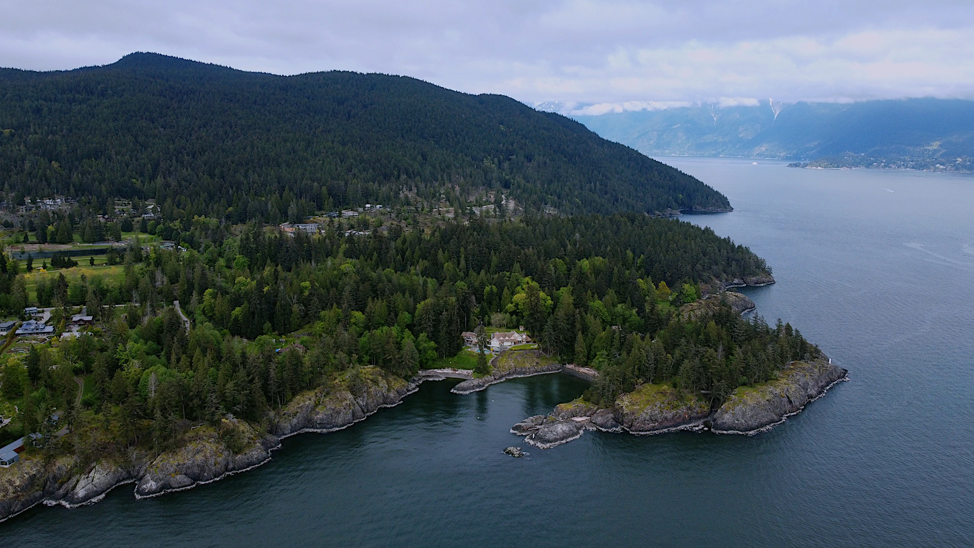 An island in the middle of a body of water