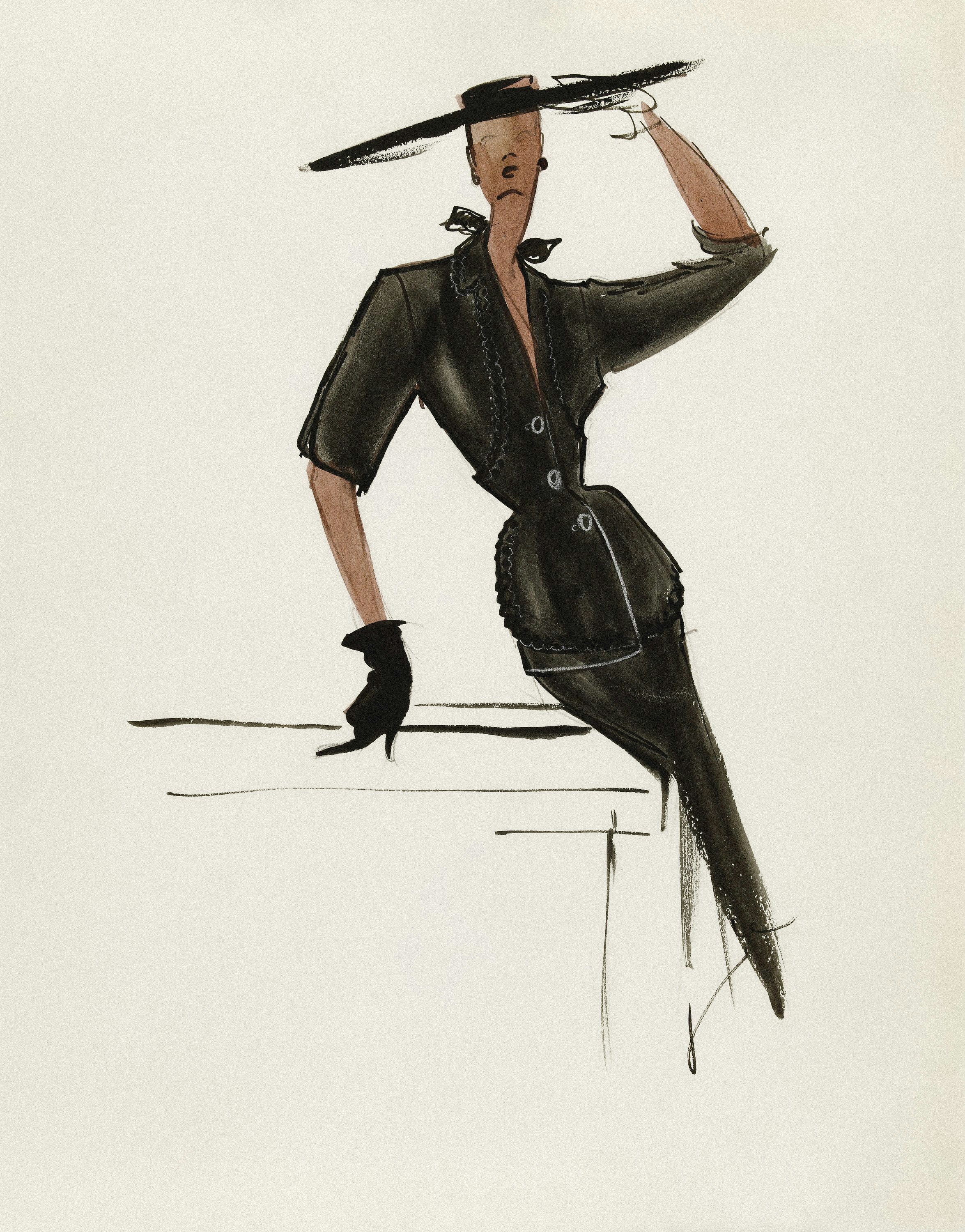 The initial illustration for our signature handbag.