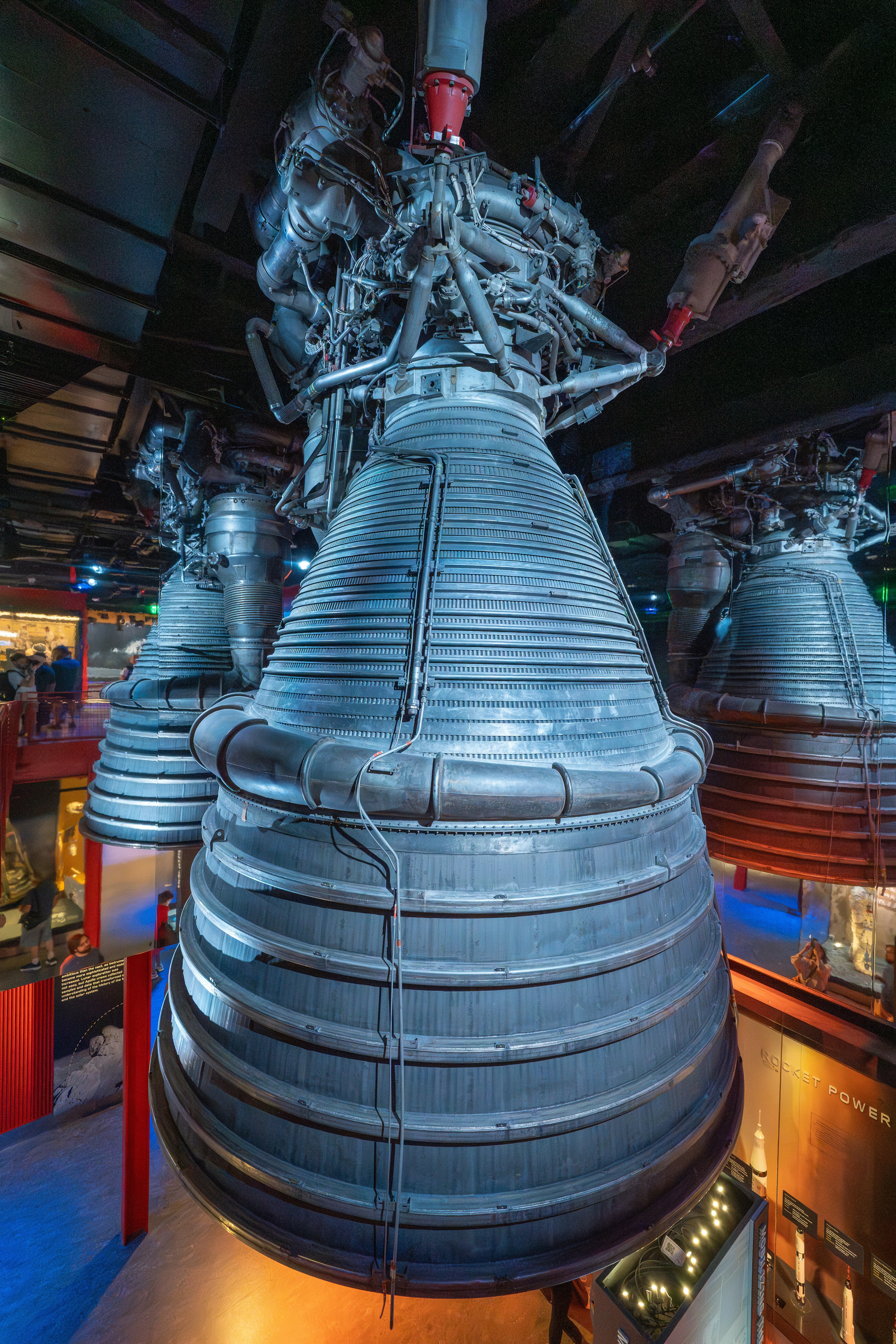 A very large metal object inside of a building