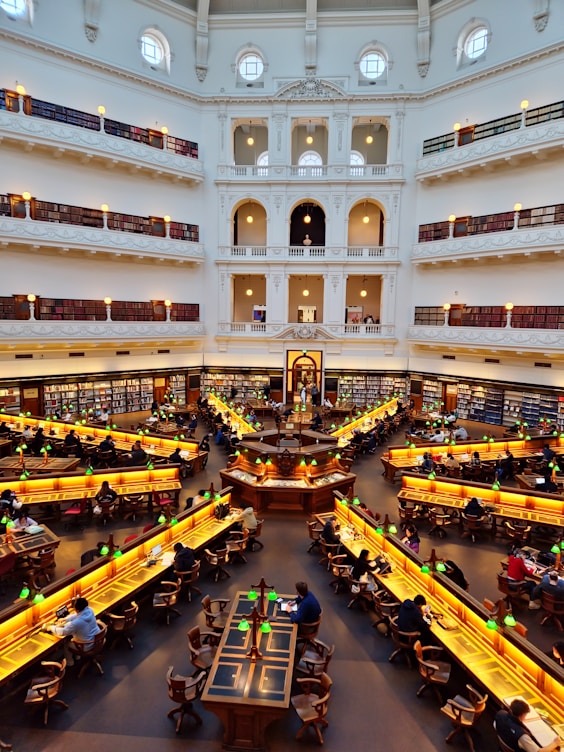 A large library filled with lots of books
