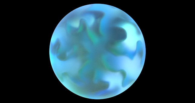 A picture of a blue egg with a black background