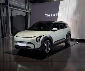 SUV in showroom