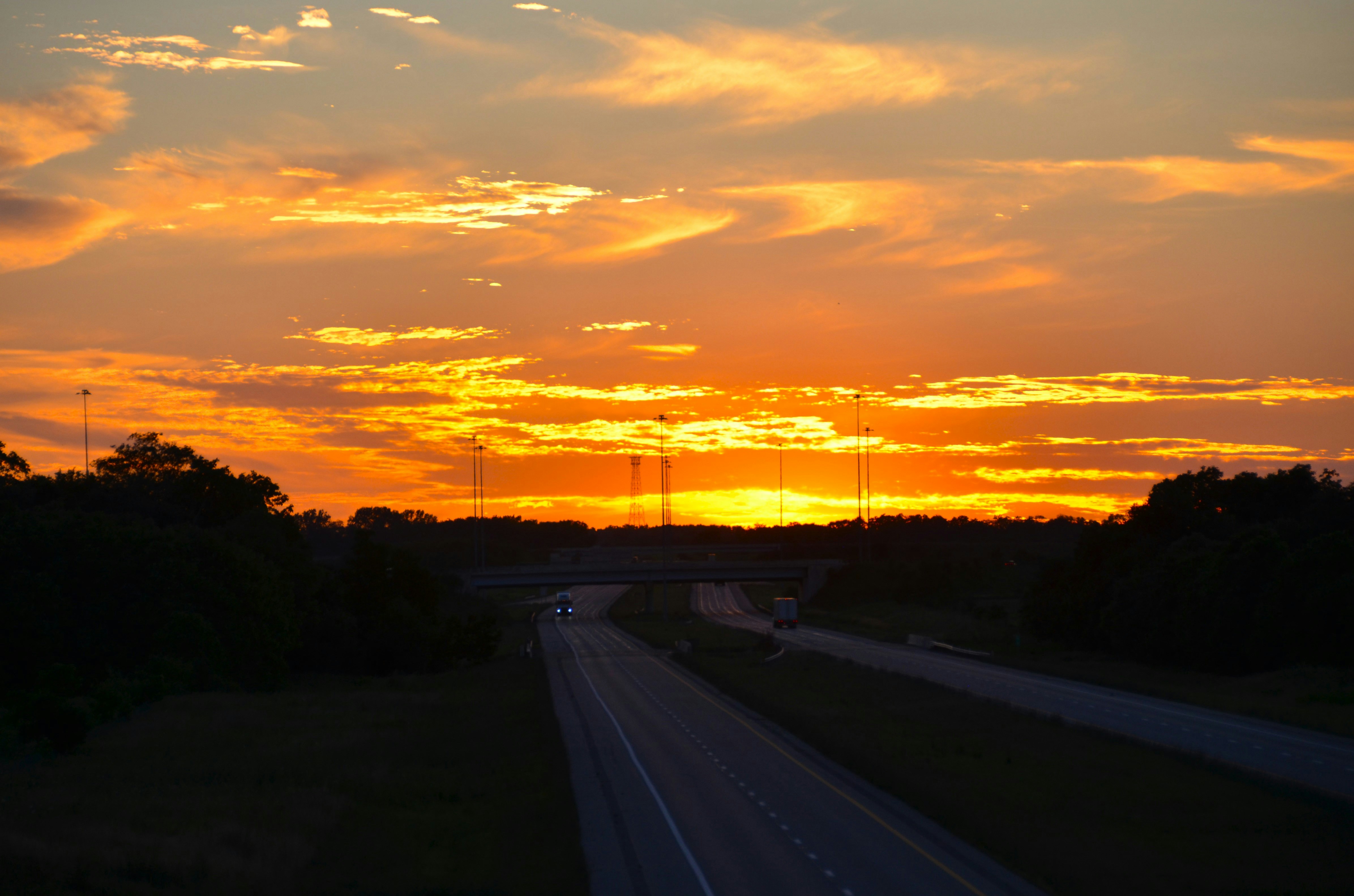 Sunset over US 35