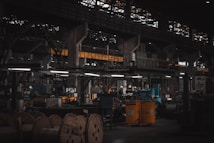 A factory filled with lots of machines and machinery