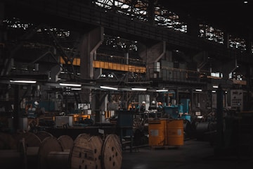 A factory filled with lots of machines and machinery