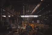 A factory filled with lots of machines and machinery