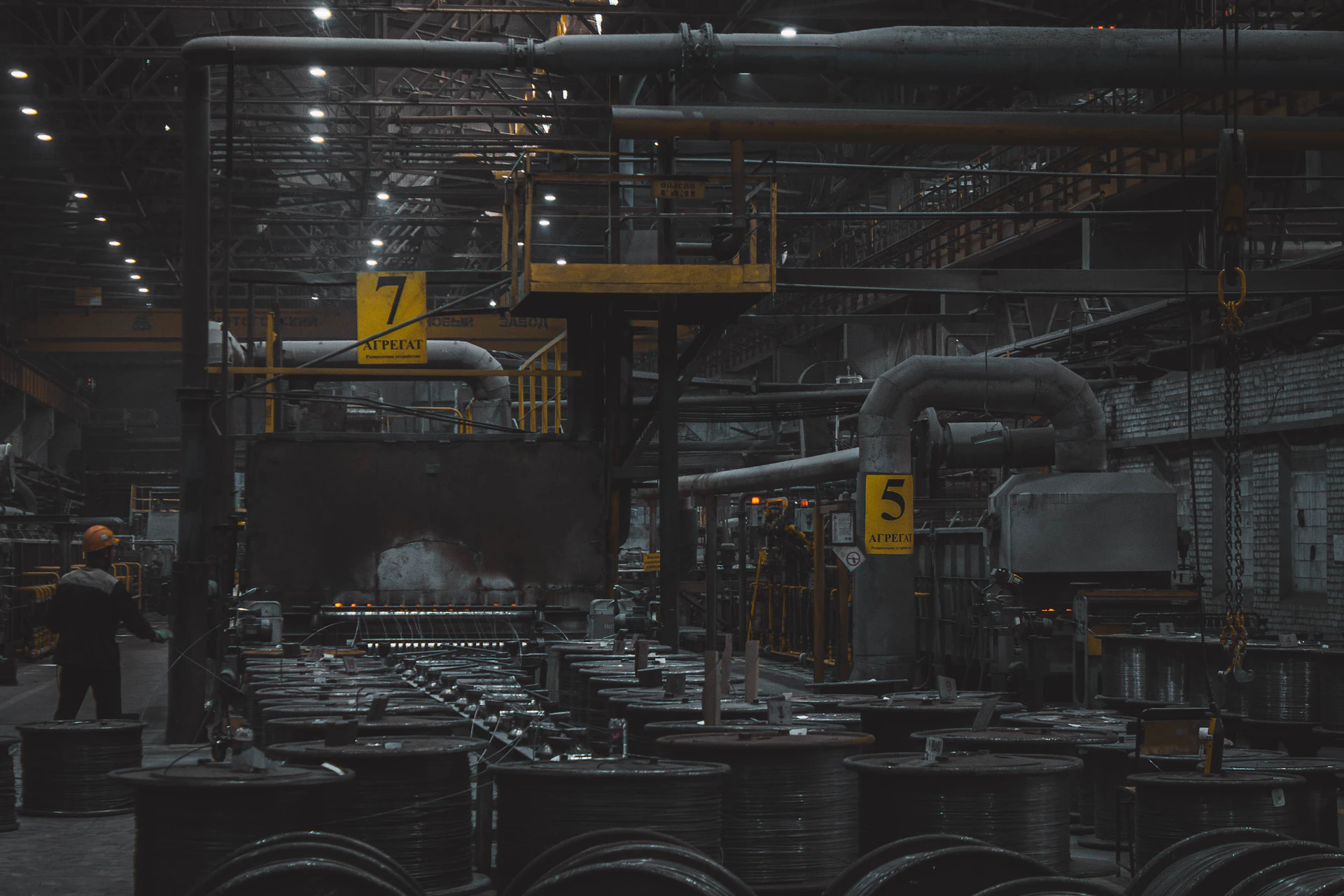 A factory filled with lots of machines and machinery