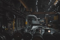A factory filled with lots of machines and machinery