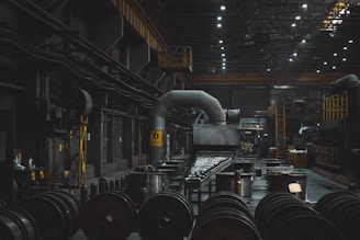 A factory filled with lots of machines and machinery