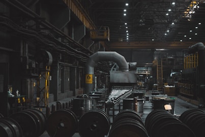 A factory filled with lots of machines and machinery