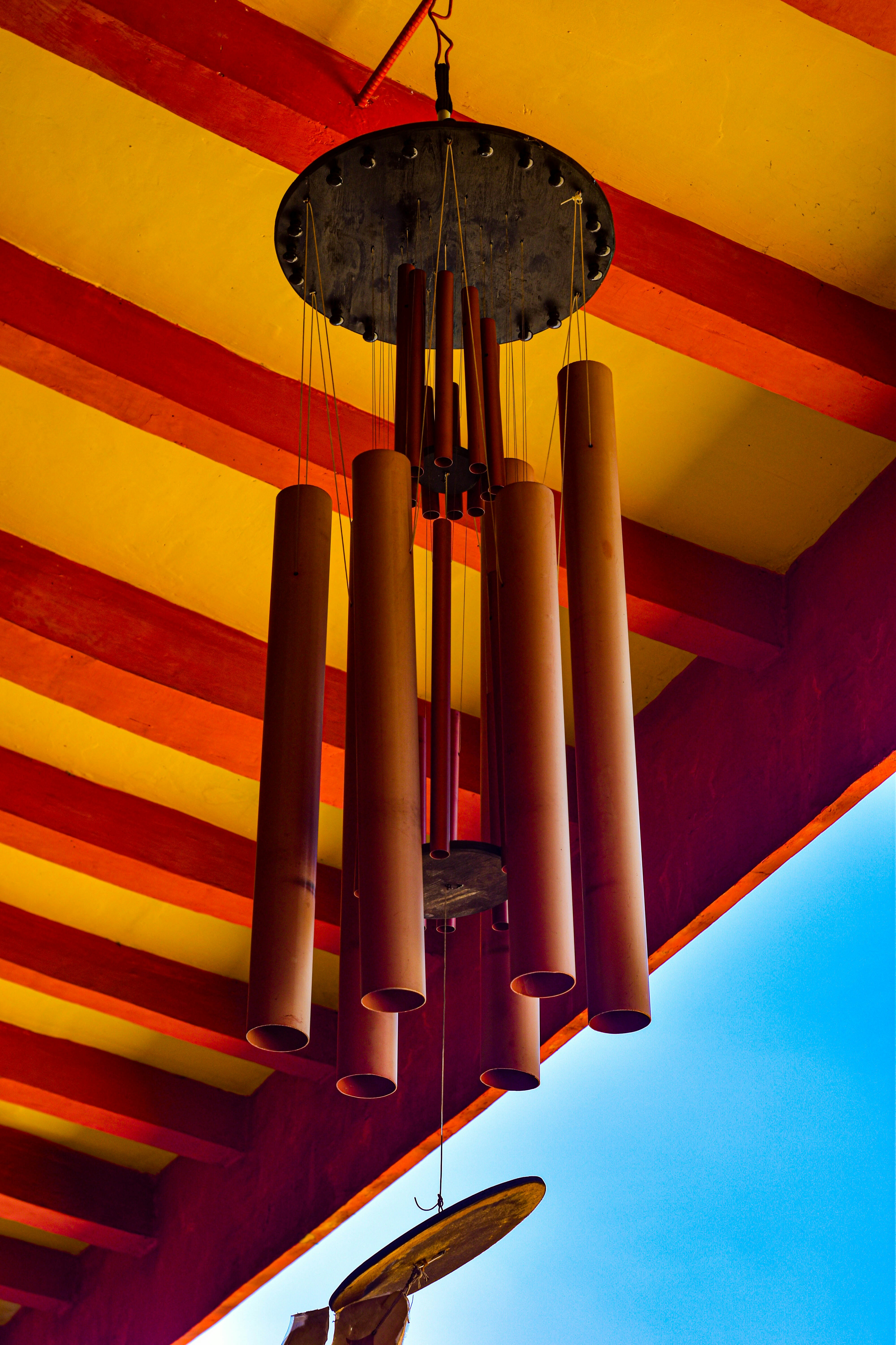 A chandelier hanging from the ceiling of a room