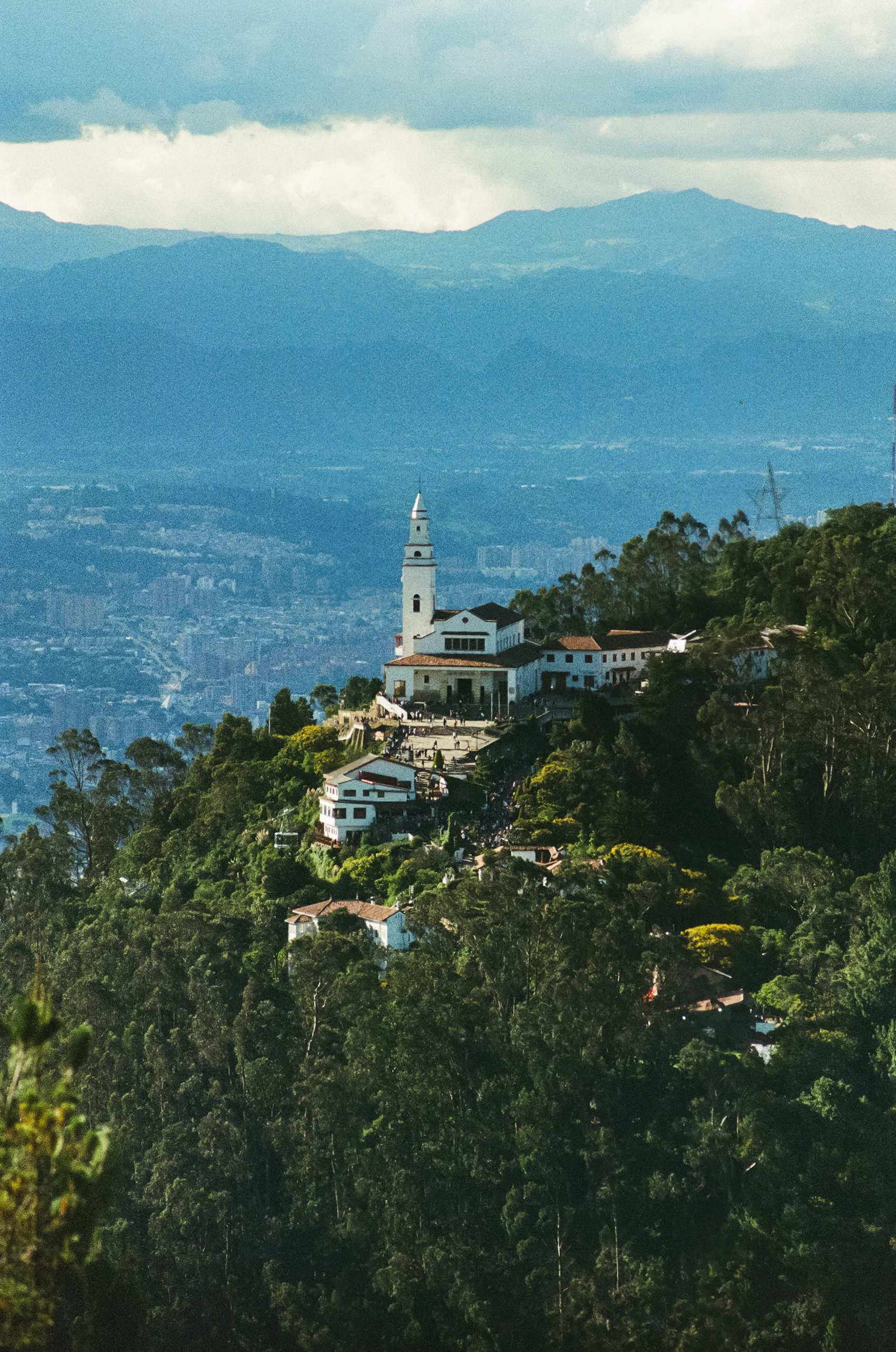 Monserrate sanctuary on its forested hill above Bogotá