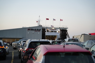 A busy highway filled with lots of traffic