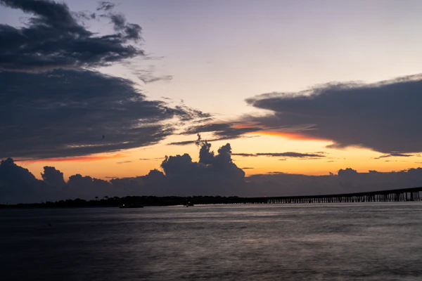 Crab Island sandbar near Destin bridge with boats