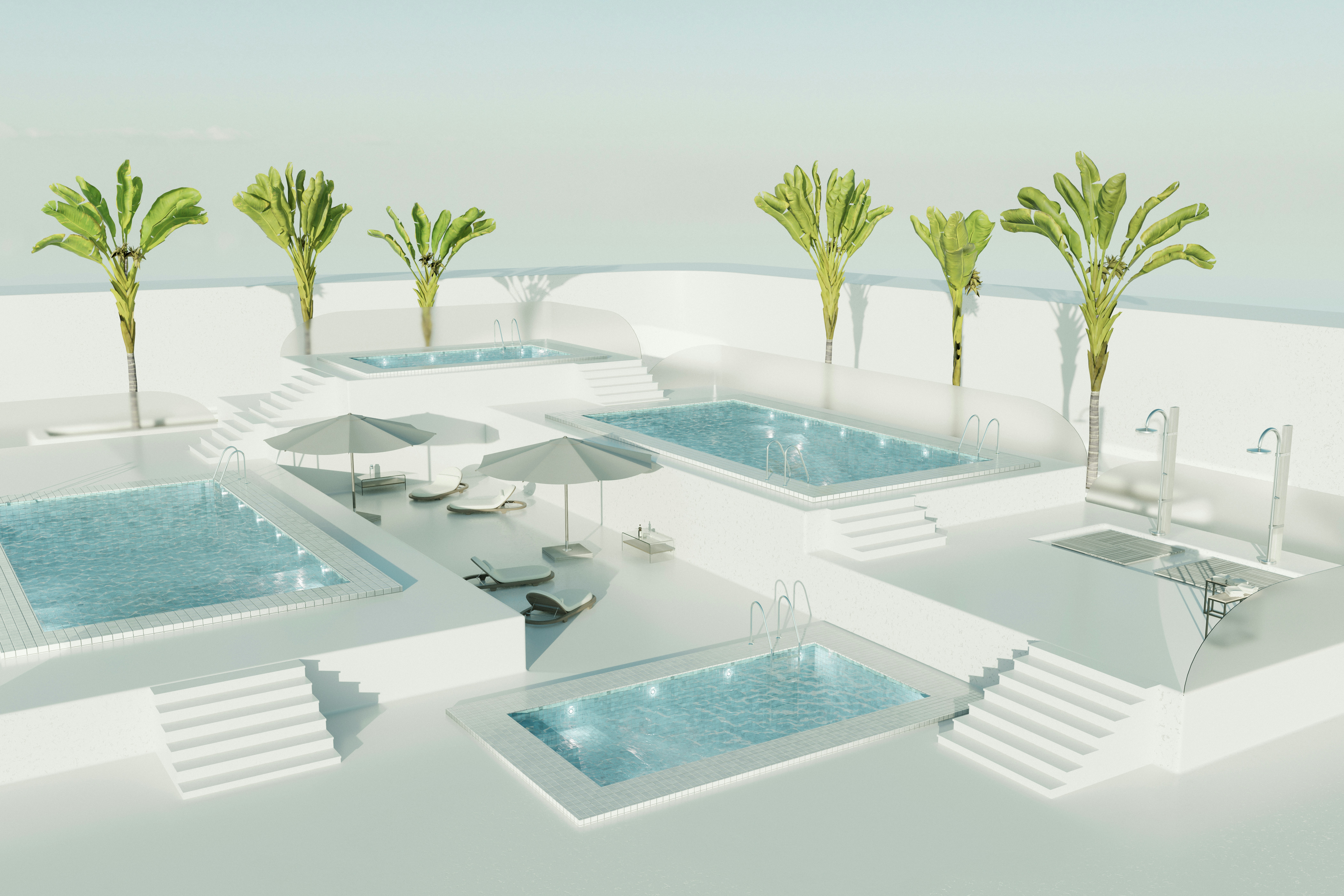 Luxury pool rendering