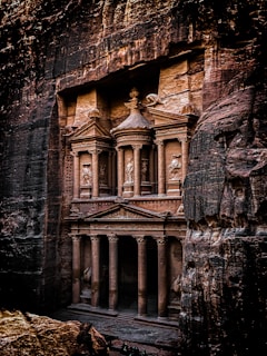 A building built into the side of a cliff