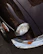 A close up of the front end of a classic car