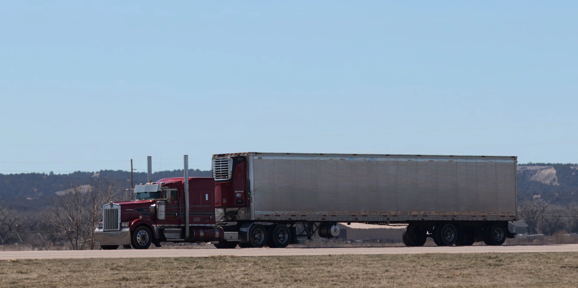 Semi truck on I-80 highway