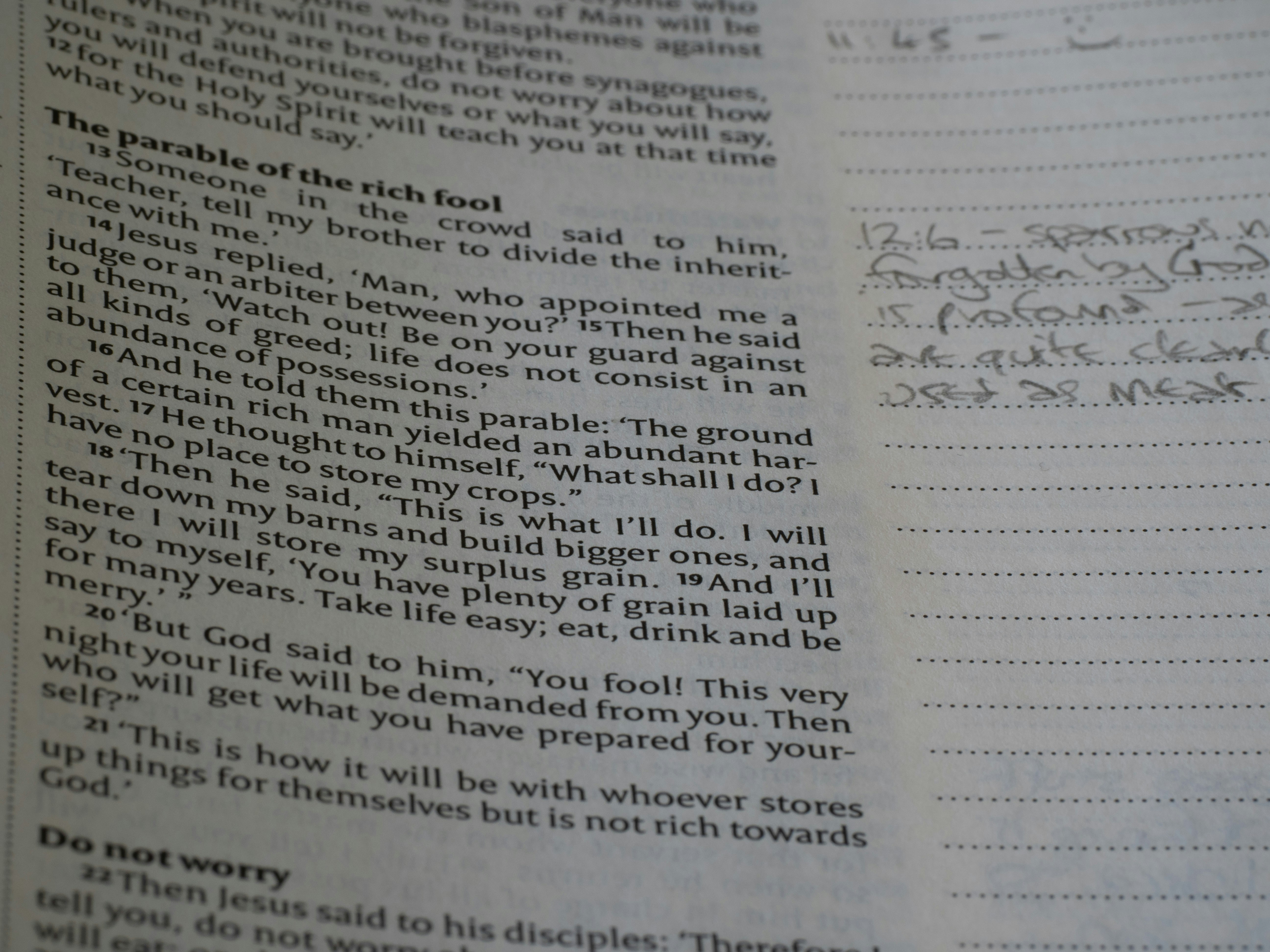 A close up of a book with writing on it (Photo by Brett Jordan on Unsplash)