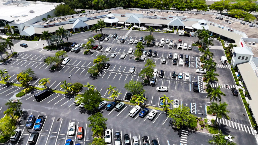 Evaluación aérea de terreno para estacionamiento
