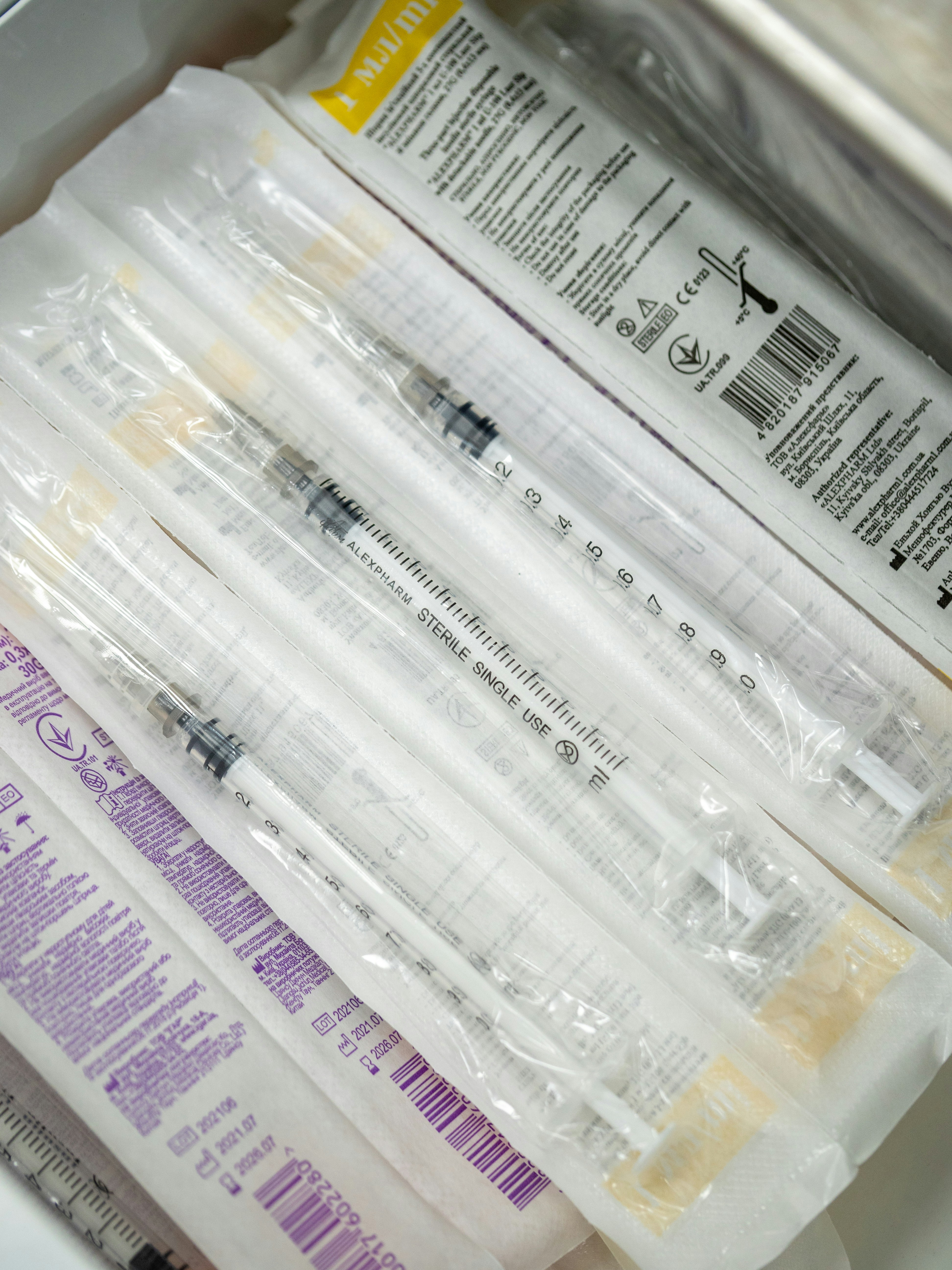 A close up of a bunch of medical supplies