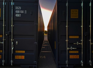 A row of train cars sitting next to each other