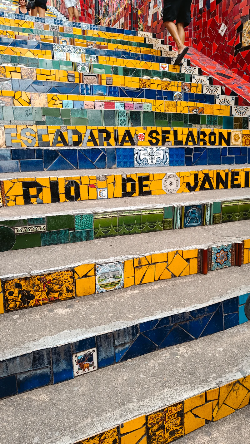 Colorful Selarón Steps mosaic tiles, Rio de Janeiro