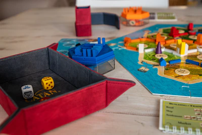 A close up of a board game on a table