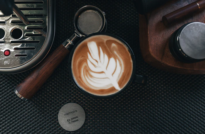 Cappuccino com latte art
