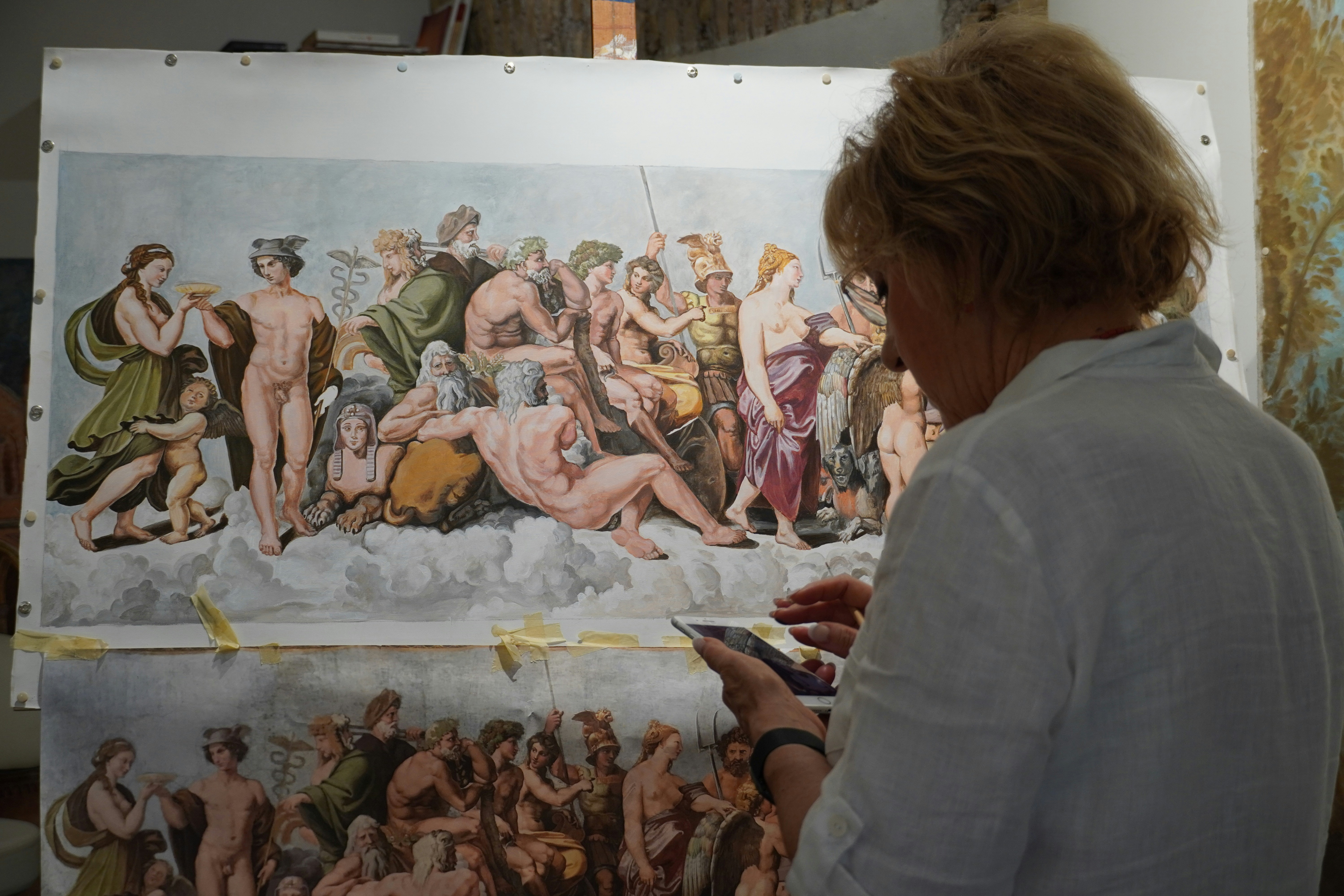 black and brown leather padded tub sofa