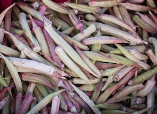 A pile of beans sitting next to each other