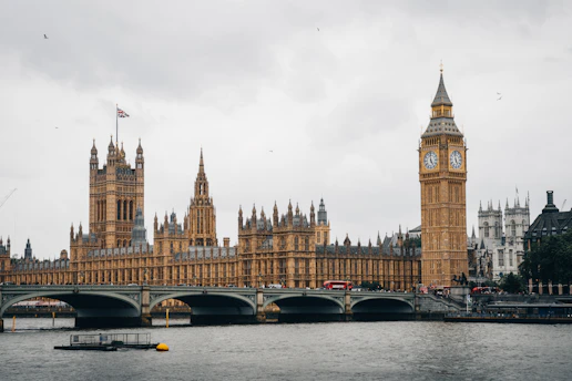 Big ben and the houses of parliament on a cloudy day