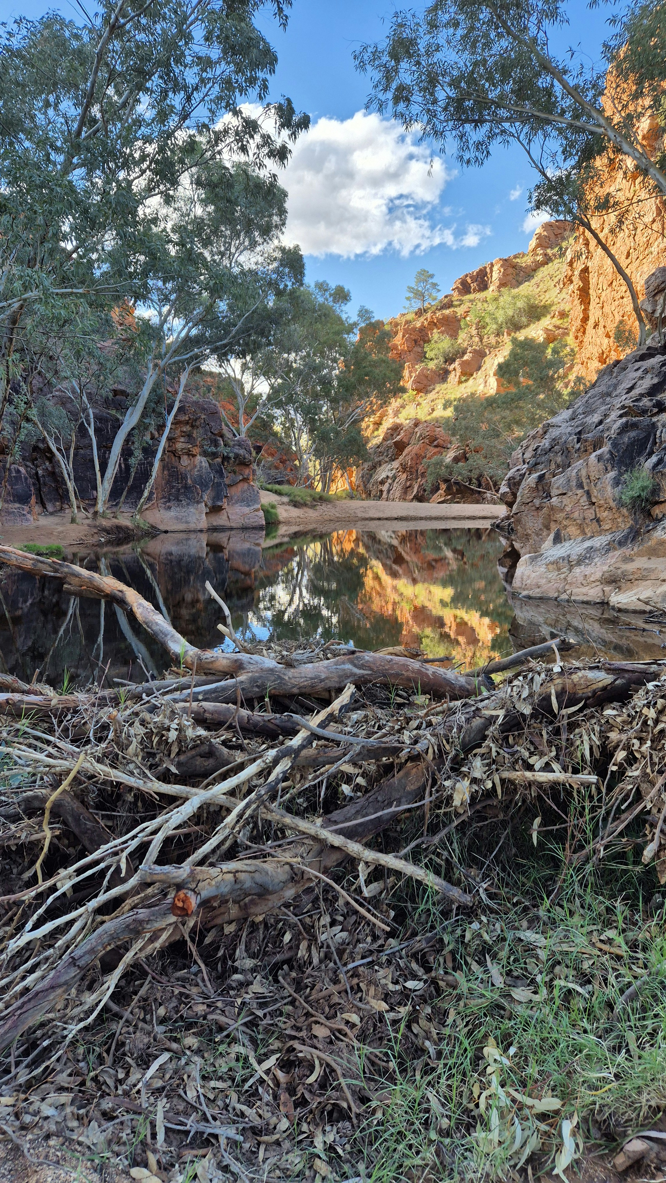 A river that is surrounded by trees and rocks