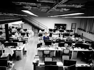 A room filled with lots of computers and desks