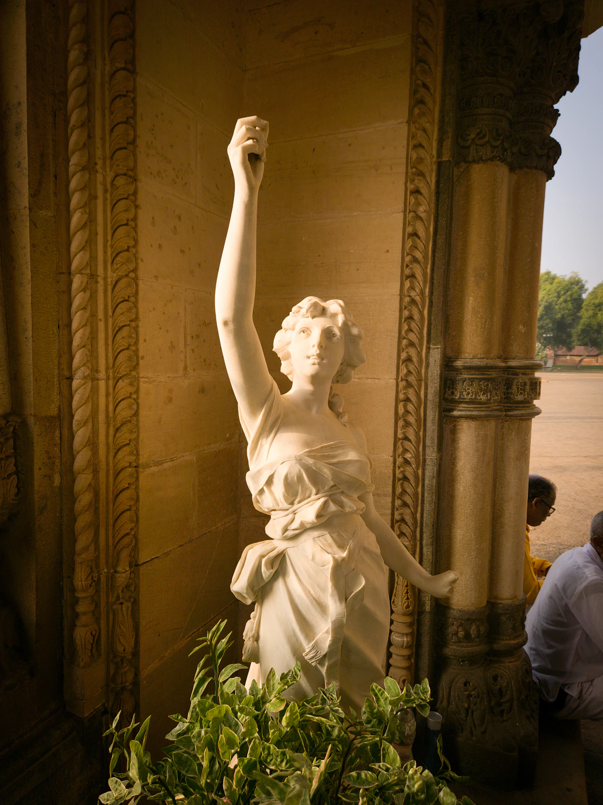 A marble statue near LVP Banquets and Conventions, Moti Baug, Vadodara