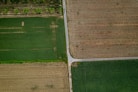 A bird's eye view of a farm land