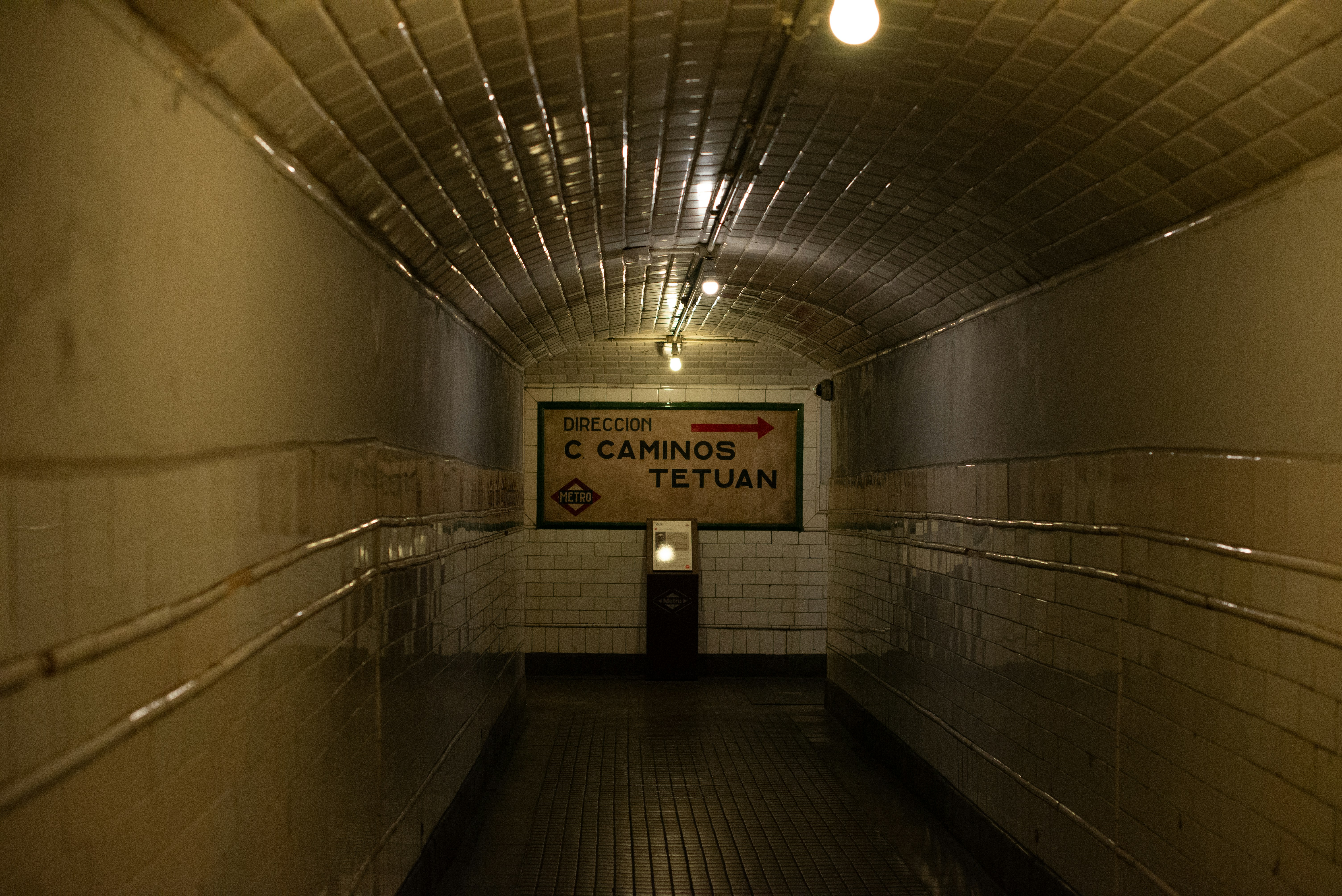 Abandoned underground station platform