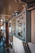 The control panel of a train car