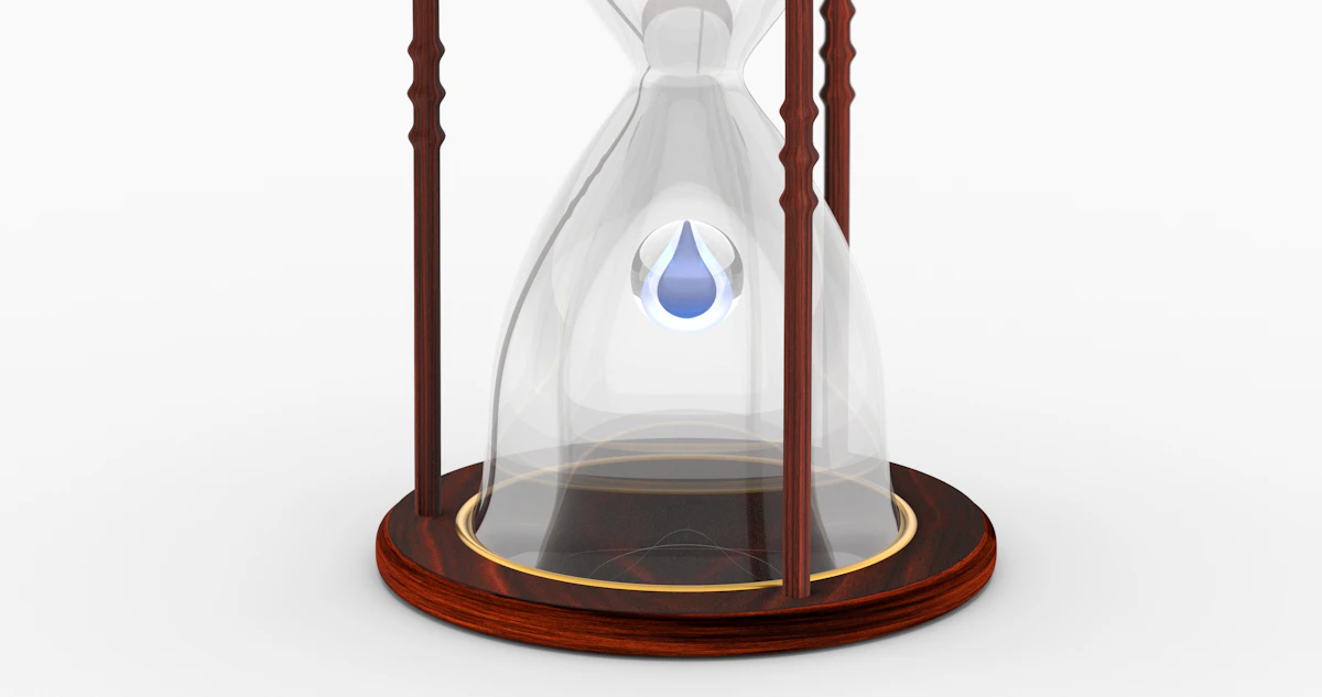 Representación visual de la exfiltración lenta de datos, como un goteo constante que pasa desapercibido.