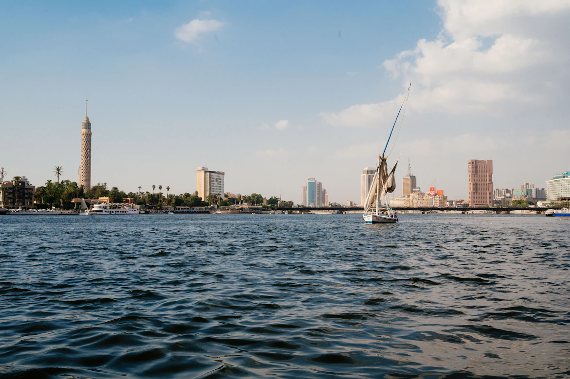The sprawling city of Cairo along the Nile