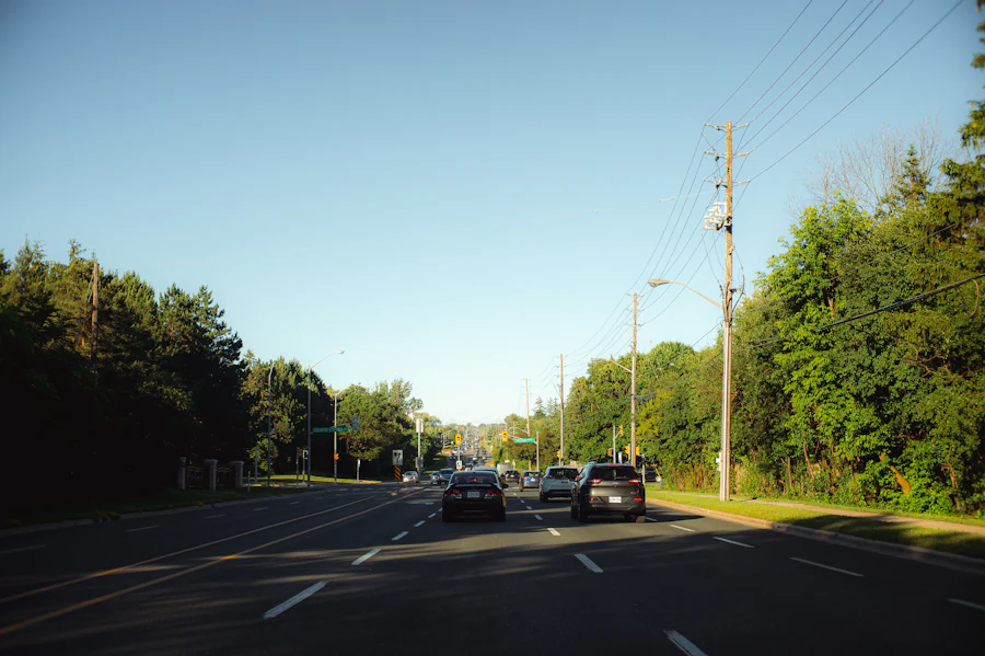 Cars parked on a residential street