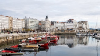 A harbor filled with lots of boats next to tall buildings