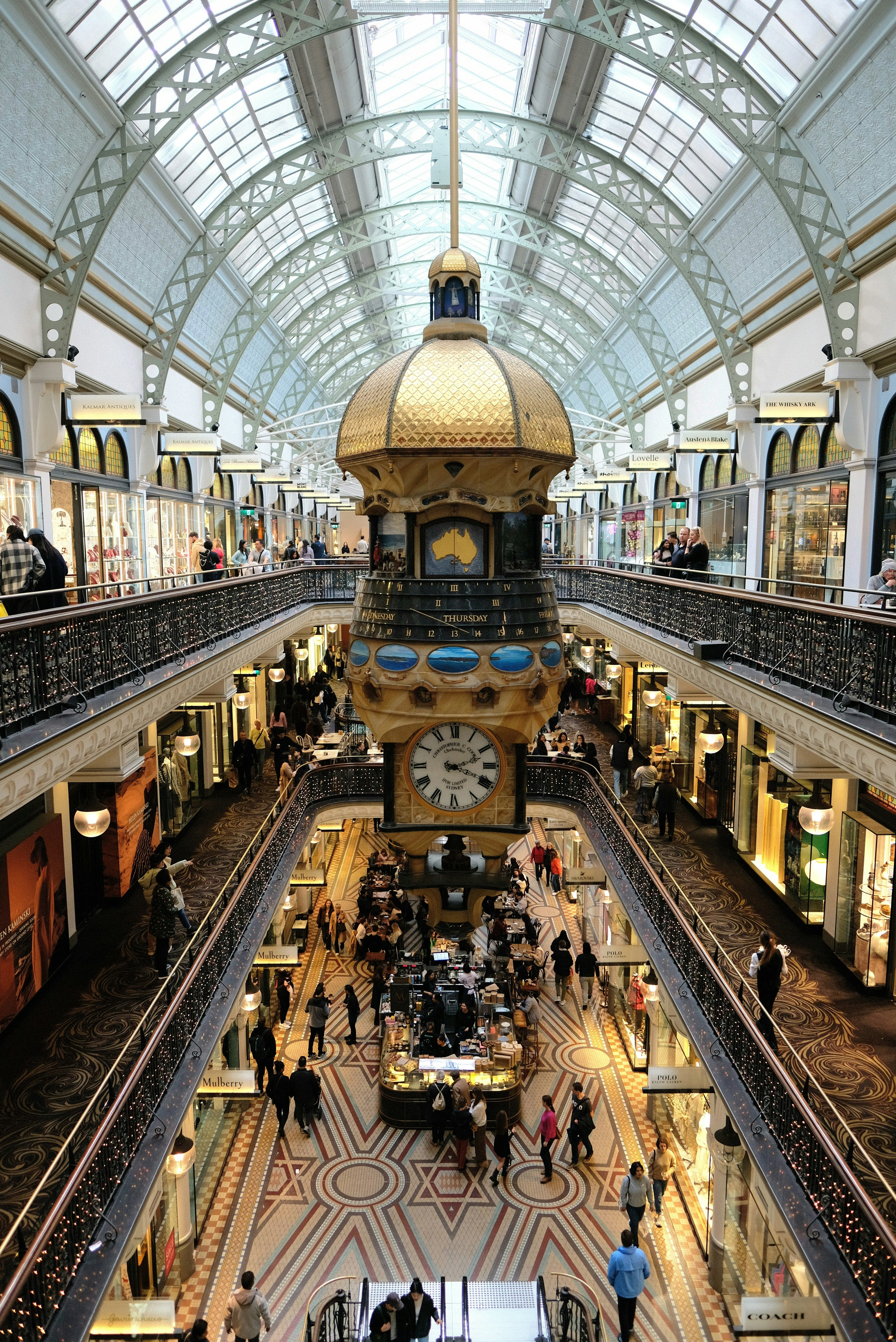 A large building with a clock tower inside of it